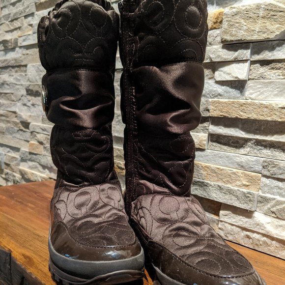 COACH "Drexel" A7274 Chocolate Brown Boots - Picture 3 of 8